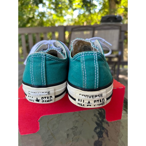 Converse All‎ Star Low Top Teal Green Sneakers Canvas Shoes Womens 7 Mens 5 - Picture 6 of 9